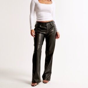 A&F Black Vegan Leather Pants